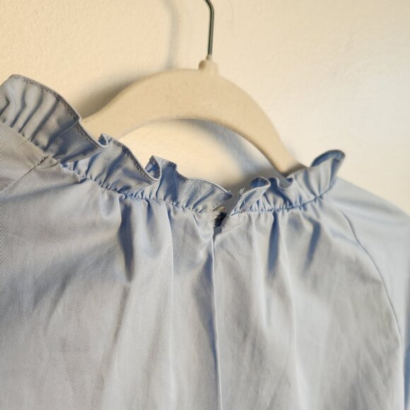 Sz40 NEW Sandro Rosalyn Blue Romper with Ruffle Details - US 8 - Picture 6 of 14